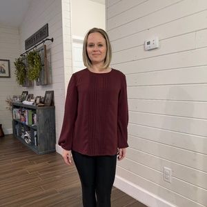 Trina Turk Burgundy Blouse
